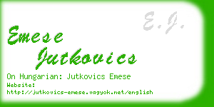 emese jutkovics business card